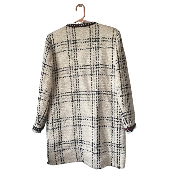 NWT Zara Tweed Plaid Coat - Picture 2 of 10